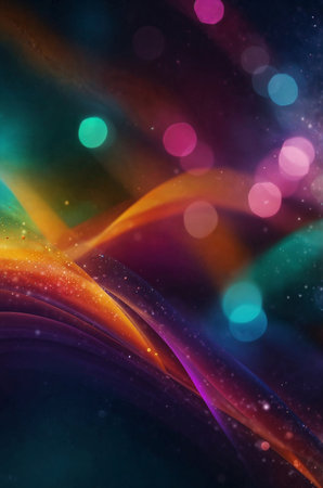 background of abstract multicolor glitter lightsの素材