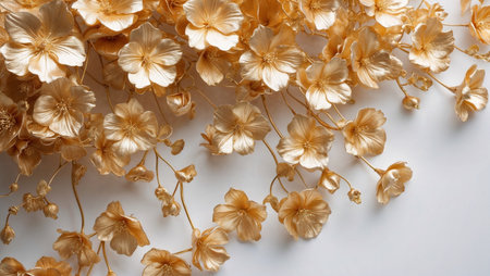 Top view image of flowers composition background .Flat layの素材