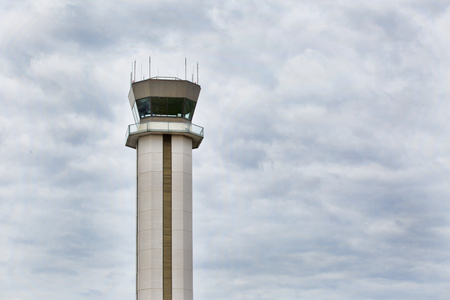 FAA control tower at the Buffalo Niagara International Airport, in Buffalo, NY.のeditorial素材