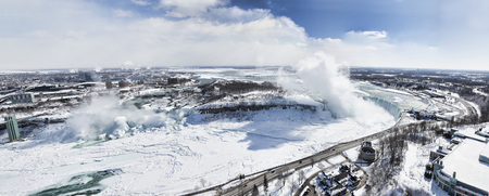 Niagara Falls shot from the top of the Skylon Tower.の写真素材