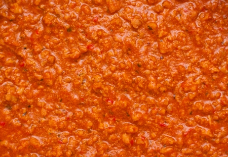 Texture of some bolognaise sauce with minced meat.の写真素材