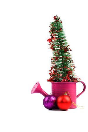 Christmas Decoration. Holiday Decorations Isolated on White Backgroundの写真素材