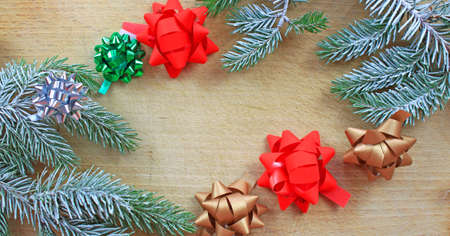 Christmas frame for greeting card