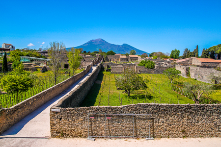 Pompeii, an ancient Roman town destroyed by volcano Vesuvius.の写真素材