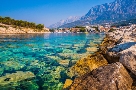 Marina in Makarska. croatiaの写真素材
