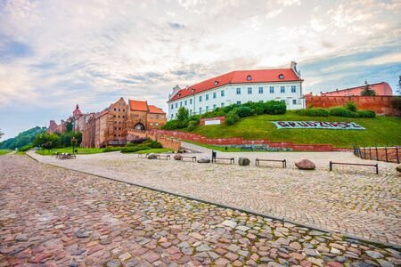 Grudziadz old town at sunrise. poland