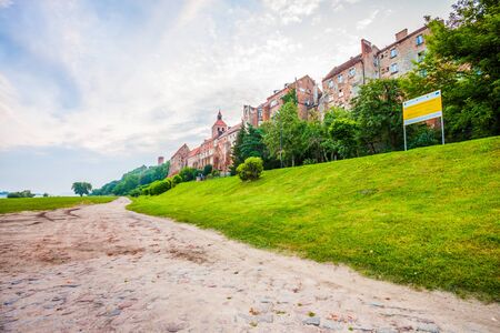 Grudziadz old town at sunrise. polandの写真素材