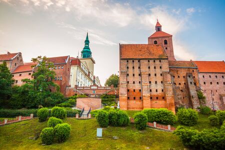 Grudziadz old town at sunrise. polandの写真素材