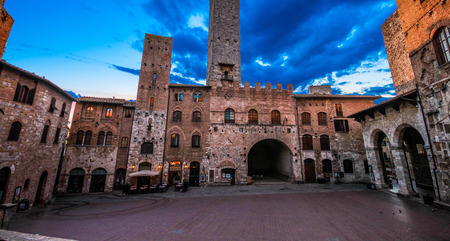 San Gimignano, Tuscany, Italy. San Gimignano is typical Tuscan medieval town in Italy.の写真素材