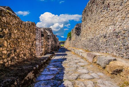 Ancient ruins in Pompeii. Italyの写真素材