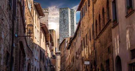 San Gimignano, Tuscany, Italy. San Gimignano is typical Tuscan medieval town in Italy.の写真素材