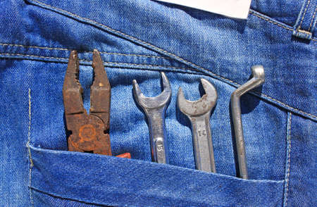 Tools and jeans pocketの写真素材