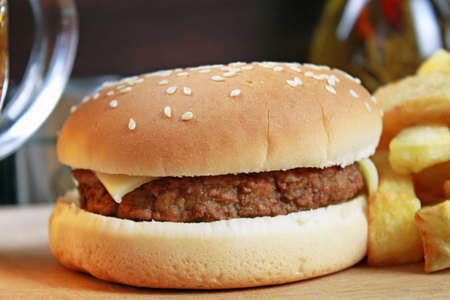 Delicious cheeseburgerの写真素材