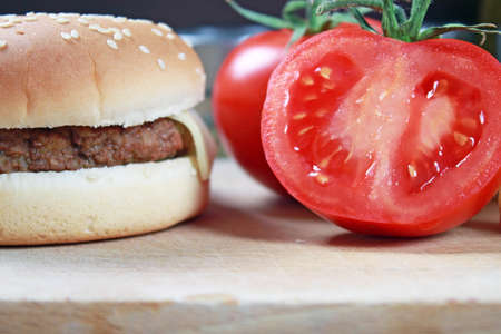 Delicious cheeseburgerの写真素材