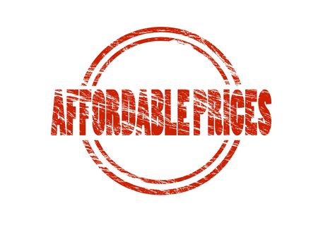 affordable prices red rubber stamp isolated on white backgroundの写真素材