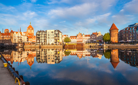 Gdansk old town at amazing sunrise. Gdansk. polandの写真素材