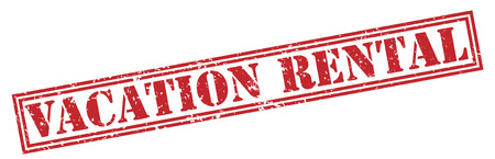vacation rental red stamp on white backgroundの写真素材