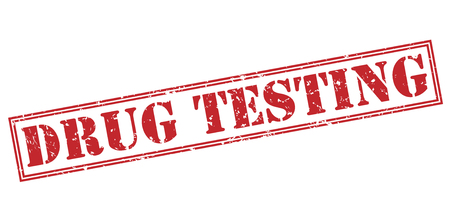 drug testing red stamp on white backgroundの写真素材