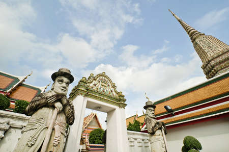 Wat Po, The Temple of reclining buddha, Bangkok, Thailandの写真素材