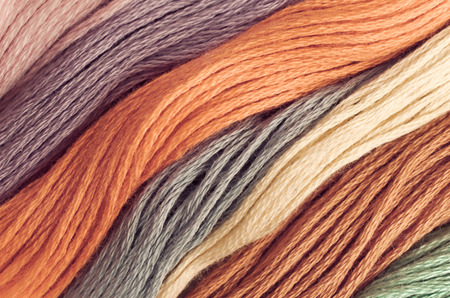 Detail of beautiful colored wools ,can be used for backgroundの写真素材