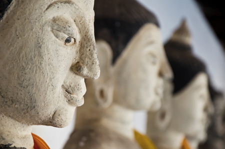 Close up of Buddha statues at the temple of Chiang Rai, Thailand  This is traditional and generic style in Thailand  No any trademark or restrict matter in this photo の写真素材