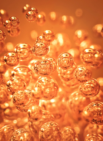 Detail of abstract orange bubble, can be used for backgroundの写真素材