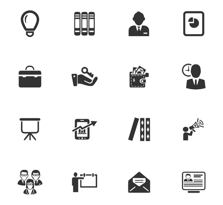 Business icons set and symbols for web user interfaceのイラスト素材