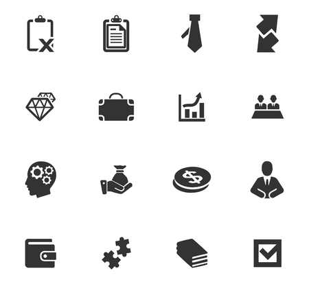 Business icons set and symbols for web user interfaceのイラスト素材