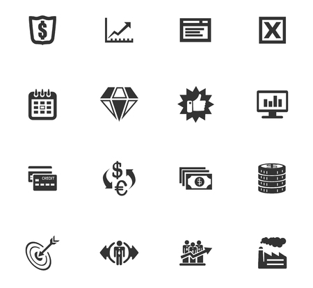 Business icons set for website design.のイラスト素材