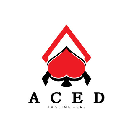 ace logo design for casino poker app games vectorのイラスト素材