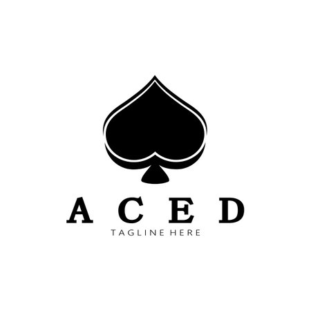 ace logo design for casino poker app games vectorのイラスト素材