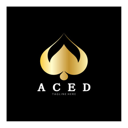 ace logo design for casino poker app games vectorのイラスト素材