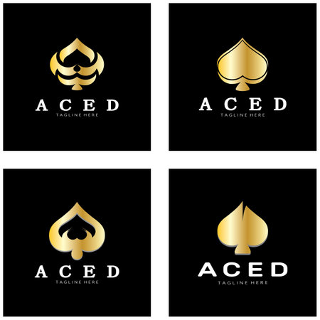 ace logo design for casino poker app games vectorのイラスト素材