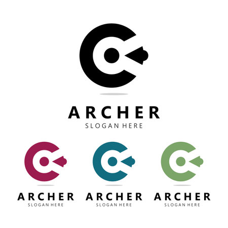 arrow logo template illustration,for arrow logo,goal,target,business,finance,motivation,vectorのイラスト素材