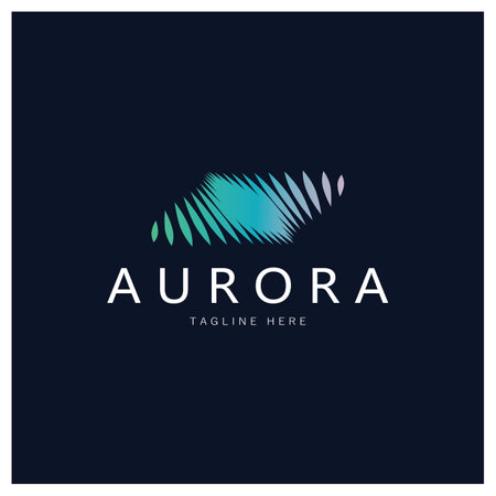 aurora logo design icon illustration vector templateのイラスト素材