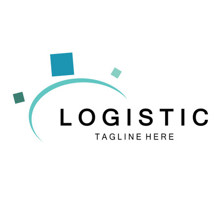 logistics logo icon illustration vector design  distribution symbol  delivery of goods  economy  financeのイラスト素材