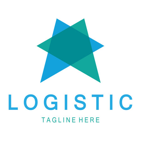 logistics logo icon illustration vector design  distribution symbol  delivery of goods  economy  financeのイラスト素材
