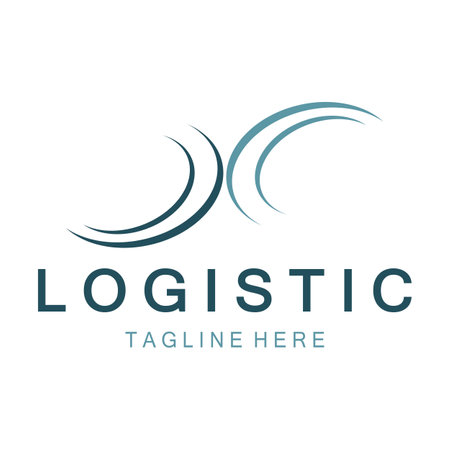logistics logo icon illustration vector design  distribution symbol  delivery of goods  economy  financeのイラスト素材