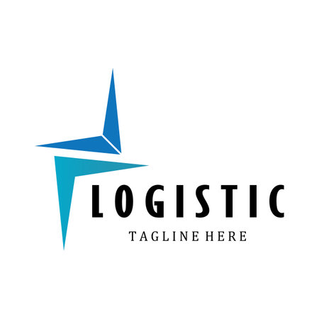 logistics logo icon illustration vector design  distribution symbol  delivery of goods  economy  financeのイラスト素材