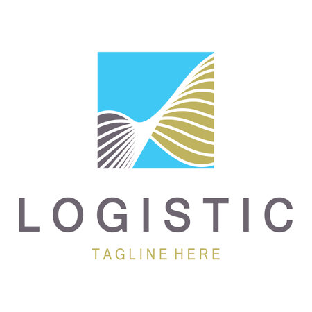 logistics logo icon illustration vector design  distribution symbol  delivery of goods  economy  financeのイラスト素材