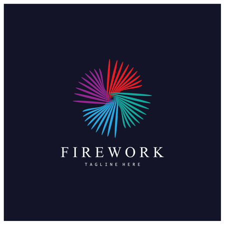 Firework Logo Design vector templateのイラスト素材
