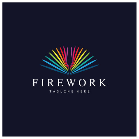 Firework Logo Design vector templateのイラスト素材