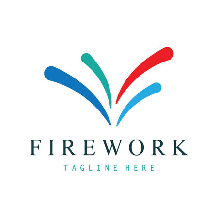 Firework Logo Design vector templateのイラスト素材