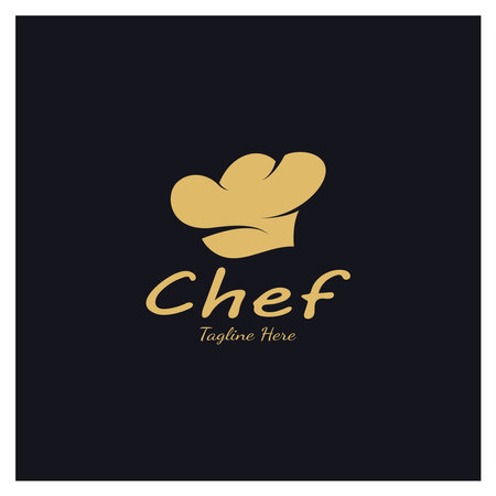 professional logo chef or kitchen chef hat.for business,home cook,and restaurant chef.bakery,vectorのイラスト素材