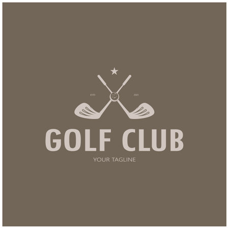 Golf ball logo, Golf design stick logo, logo for professional golf team, golf club, tournament, golf store business, golf course, eventのイラスト素材