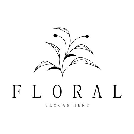 Elegant floral and leaf frame. Delicate botanical vector illustration for labels, spas, corporate identity, and wedding invitationsのイラスト素材