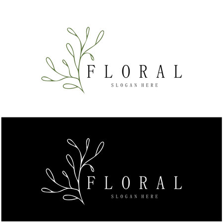 Elegant floral and leaf frame. Delicate botanical vector illustration for labels, spas, corporate identity, and wedding invitationsのイラスト素材