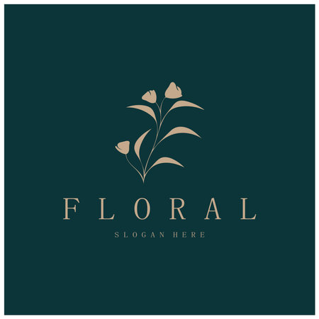 Elegant floral and leaf frame. Delicate botanical vector illustration for labels, spas, corporate identity, and wedding invitationsのイラスト素材