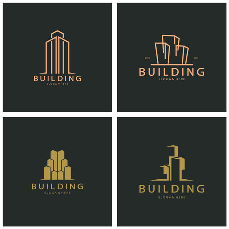 Building logo vector illustration design,Real Estate logo template, Logo symbol iconのイラスト素材