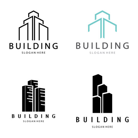 Building logo vector illustration design,Real Estate logo template, Logo symbol iconのイラスト素材